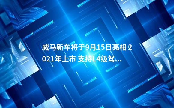 威马新车将于9月15日亮相 2021年上市 支持L4级驾驶